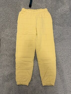 TNA Quilted Yellow Jogger Pants